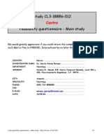 Study CL3-18886-012 Centre Feasibility questionnaire - Main study