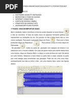 PASSO A PASSO PARA GRAVAR ÁUDIO EM AUDACITY E POSTAR PODCAST EM BLOG