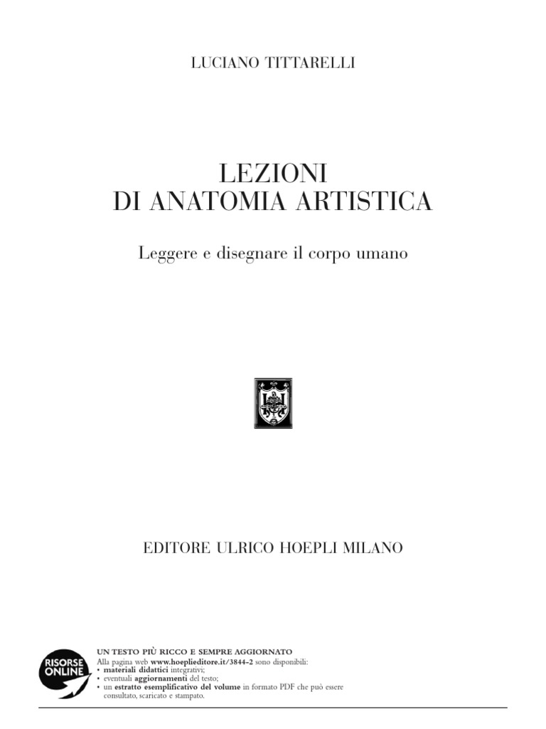 Manuale Di Anatomia Artistica Luciano Tittarelli Pdf Imaginelasopa