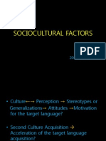 Sociocultural Factors