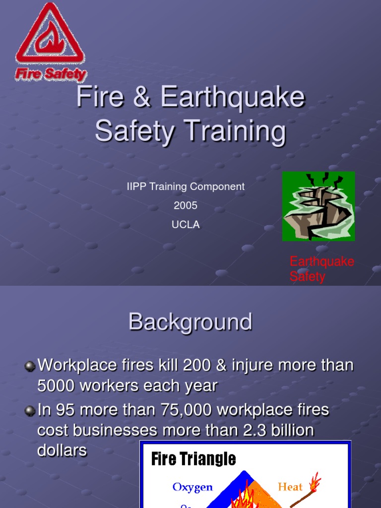 Fire Earthquake Safety Training | PDF | Emergency Evacuation | Fires