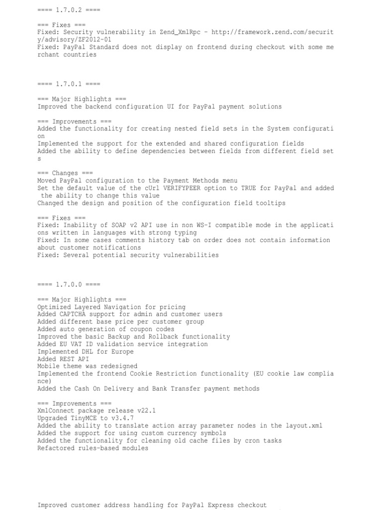 Release Notes PDF Point Of Sale Html Element