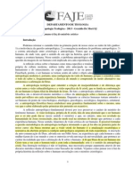 Departamento de Teologia Antropologia Teológica - 2013 - Geraldo de Mori SJ