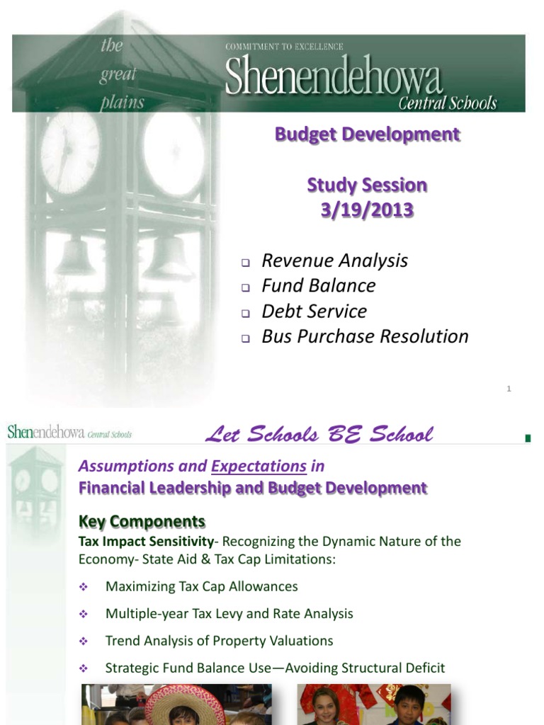 Shenendehowa School District Budget Presentation PDF Government
