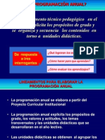 Programación anual: guía para docentes