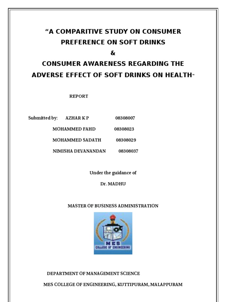 Soft Drinks PDF Carbonated Water Soft Drink