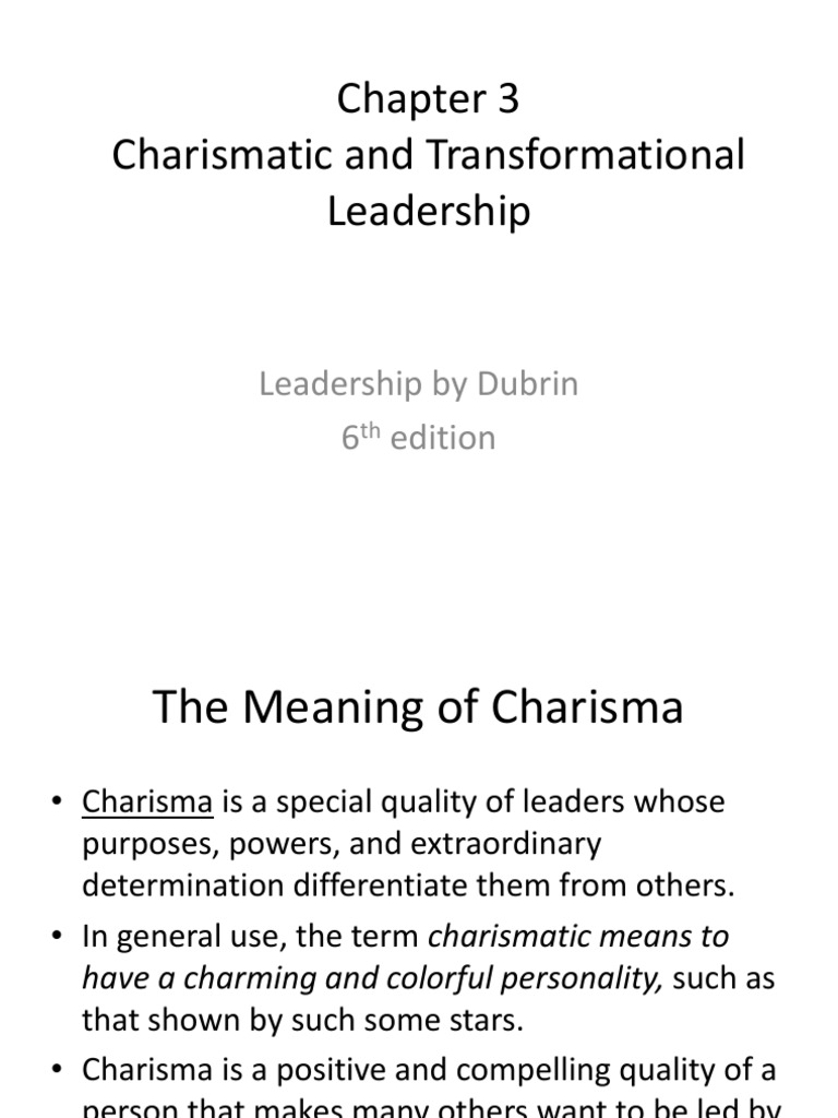 Understanding Charismatic Leadership | PDF | Transformational ...