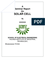 SOLAR CELL SEMINAR REPORT