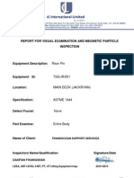 International Limited: Report For Visual Examination and Megnetic Particle Inspection