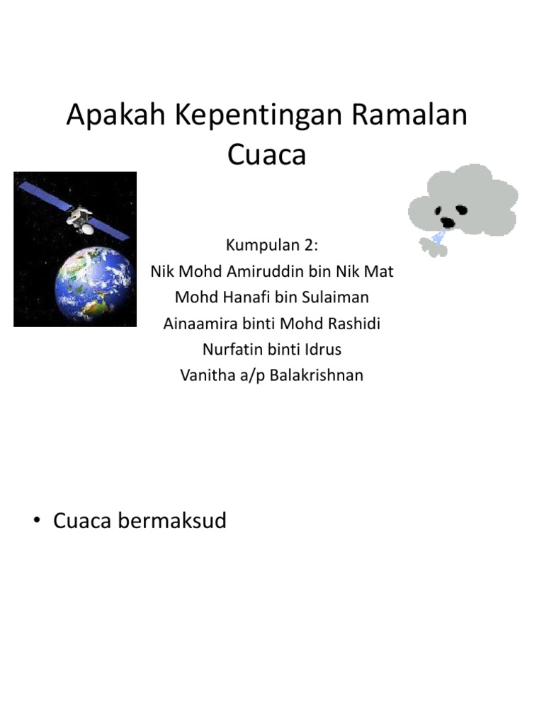 Apakah Kepentingan Ramalan Cuaca Pdf