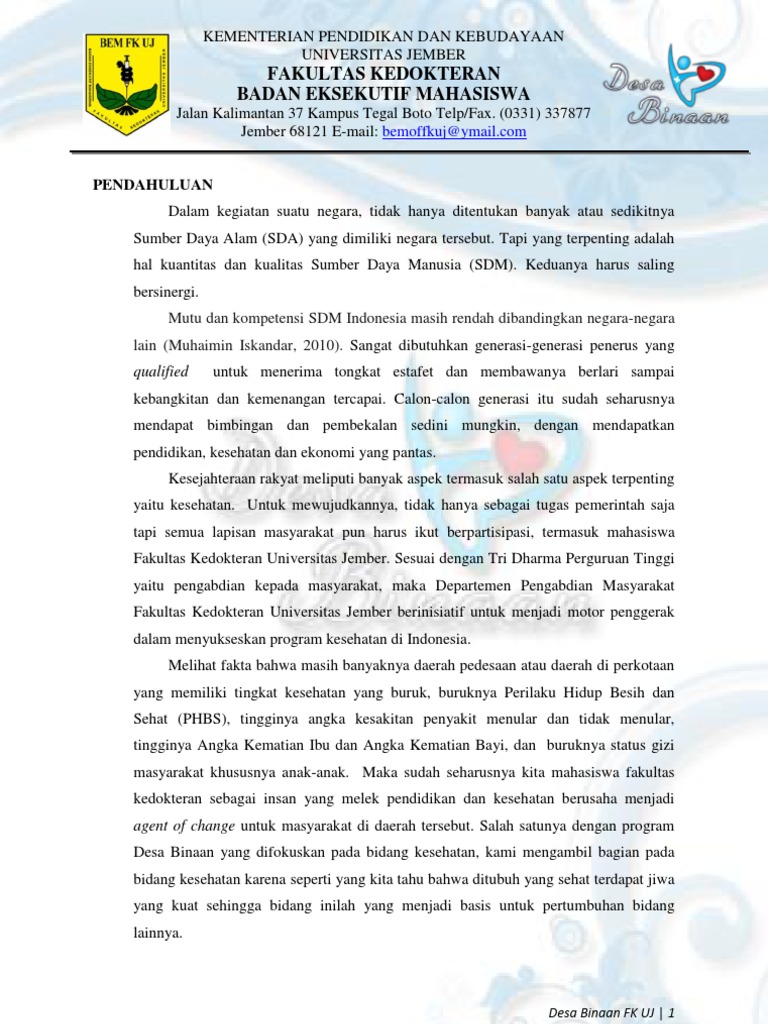 Proposal Desa Binaan