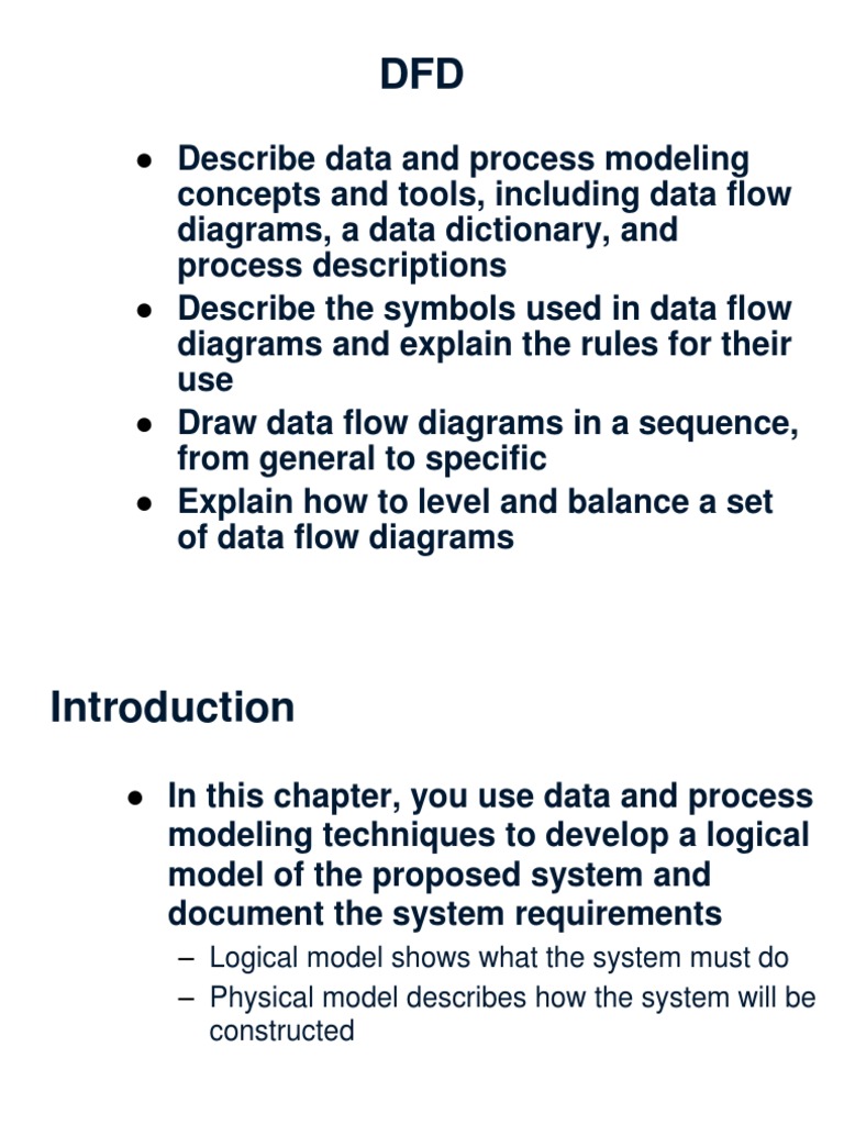 DFD and Data Dictionary SAD 6e PDF Systems Theory Information