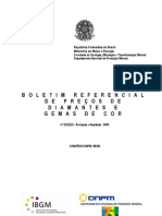 Preços referenciais de diamantes, gemas de cor e orgânicas