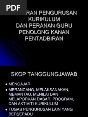 Cabaran Pengurusan Kurikulum Pdf