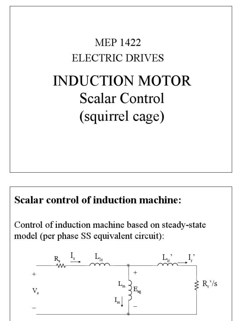 Induction Motor Scalar Control PDF Electricity Electric Power