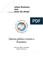 Datoria Publica a Romaniei