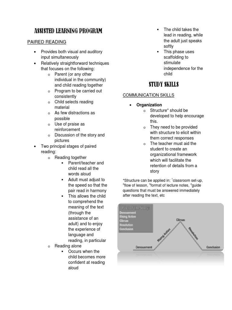 Paired Reading and Study Skills Guide | PDF | Career & Growth | Wellness