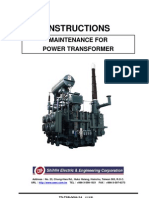 Maintenance Manual of Transformer