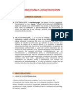 La Epistemologia Aplicada A La Salud Ocupacional