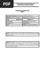 Desenho Mecânico - Programa