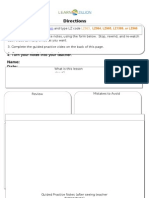 Multiplication Note Taking