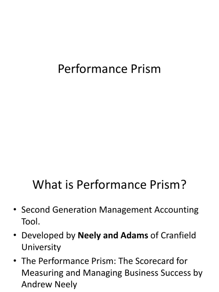 Performance Prism | PDF | Strategic Management | Business Process