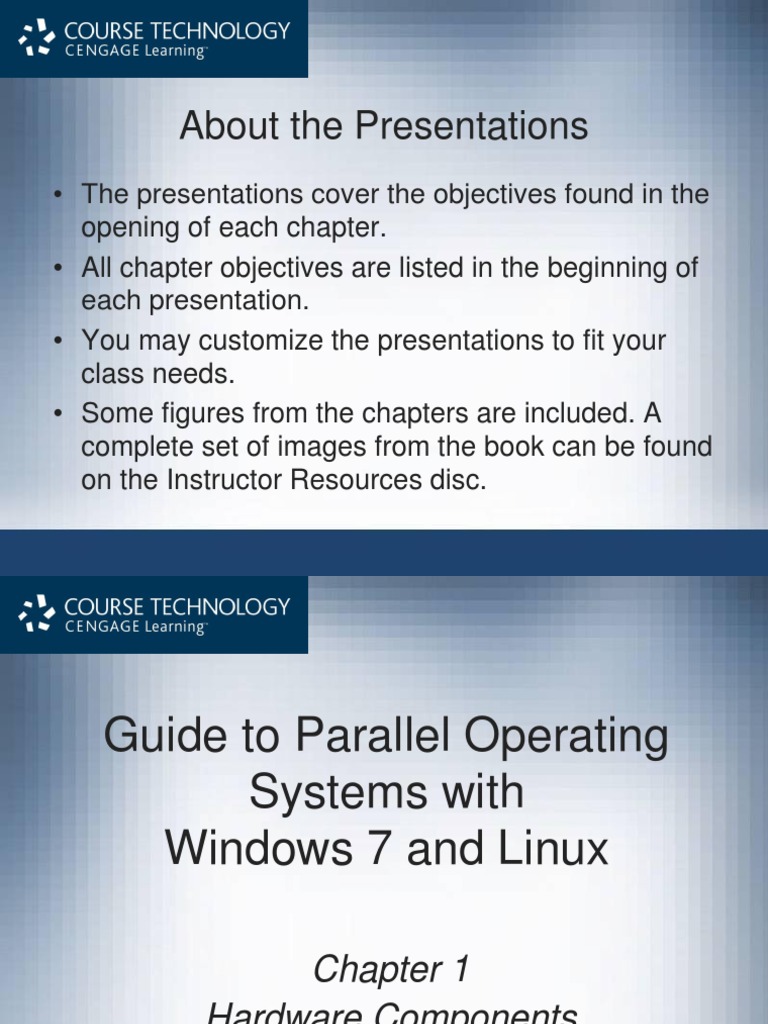 Guide To Parallel Operating Systems With Win7 and Linux Chapter 1 ...
