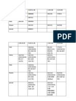 Schedule Sem 4