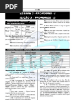 Lesson 03 - Pronouns I