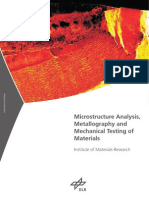 Microstructure Analysis Metallography Mechanical Testing