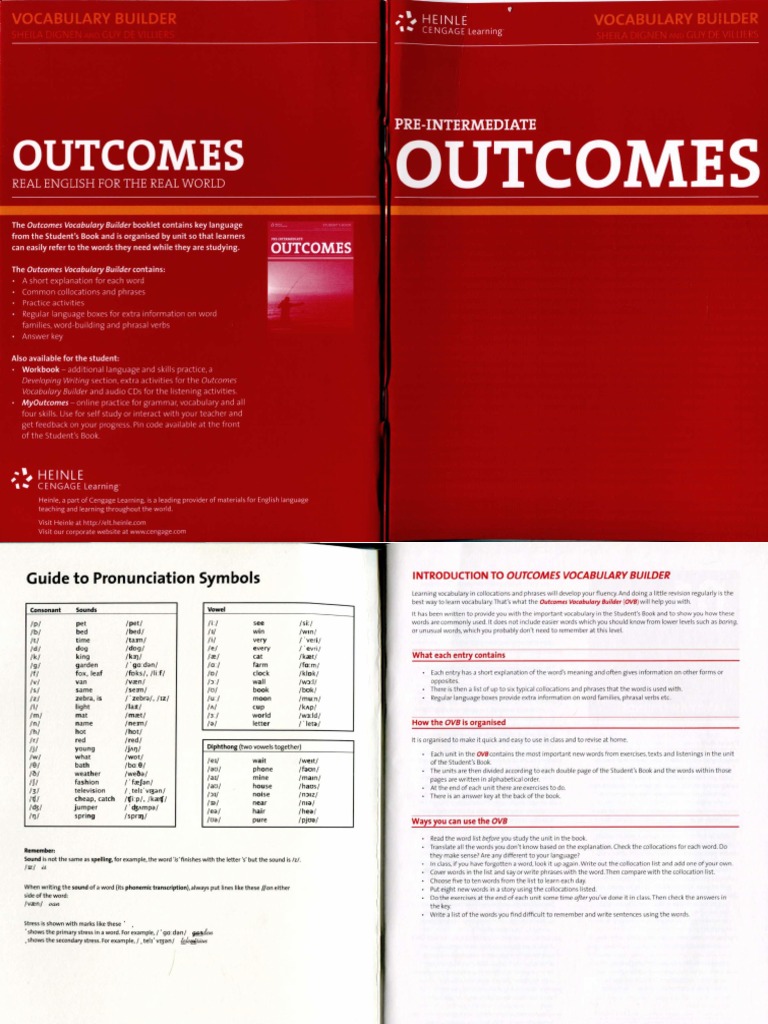 Outcomes pre intermediate скачать pdf