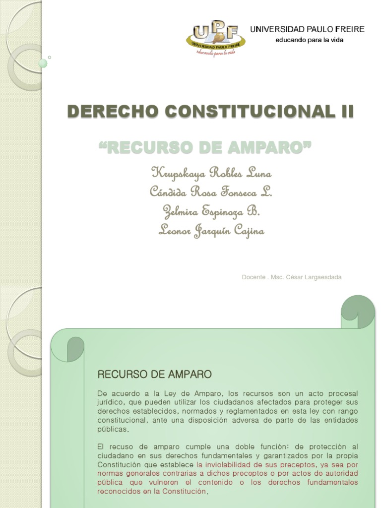 El Recurso de Amparo | Justicia | Crimen y justicia