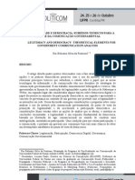 Legitimidade, Comunicação e Democracia