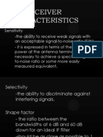 receiver characteristics