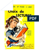 Langue Française Lecture Courante CP Choix de Lecture Pouron Picard Leroy