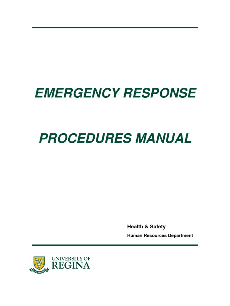 Emergency Response Procedures Manual PDF PDF Emergency