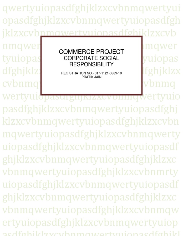 Corporate Social Responsibility Pdf Corporate Social Responsibility
