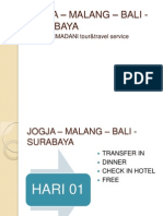 Jogja - Malang - Bali - Surabaya
