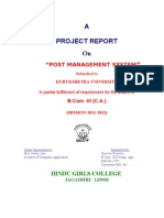 Post Office Management System Project Report