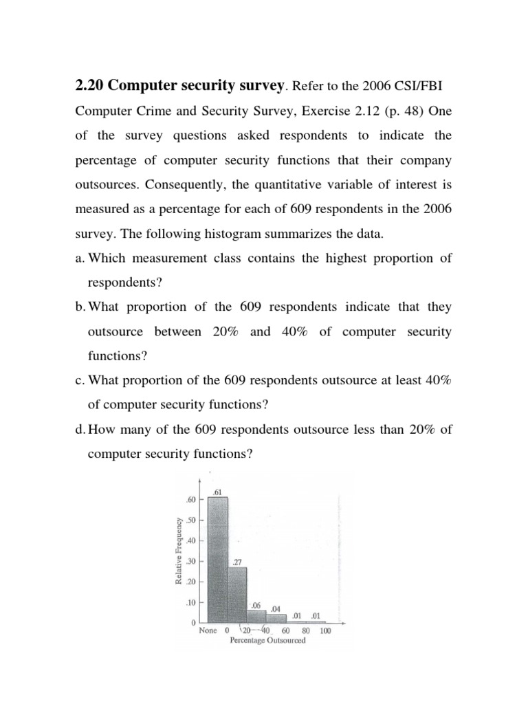 Computer Security Outsourcing Survey Analysis | PDF