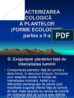 Curs 7 - Caracterizarea Ecologica (Partea II)