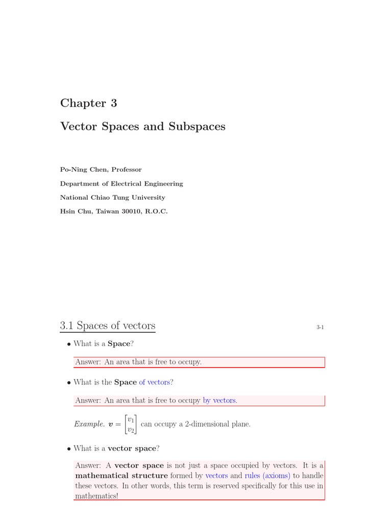 Linear Algebra Course Part 3 | PDF | Basis (Linear Algebra) | Linear ...