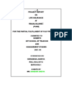 A Project Report ON Life Insurance AT "Bajaj Allianz" (PUNE) For The Partial Fulfillment of P.G.P Programme