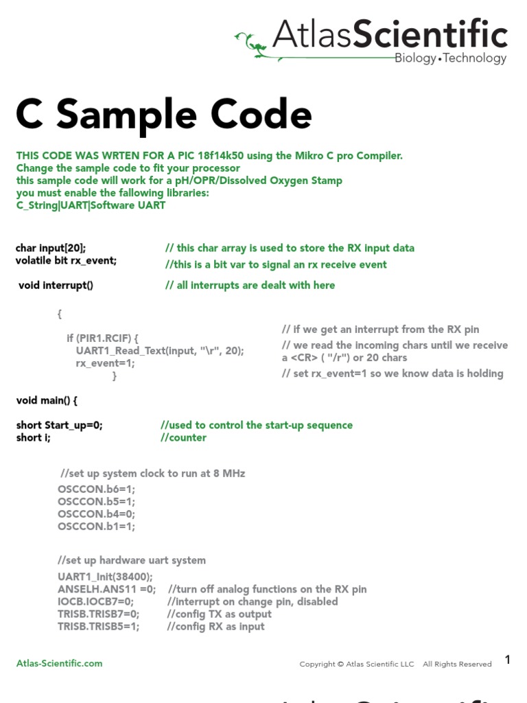 Pic C Sample Code Rs232 | PDF | Electronic Engineering | Computer ...