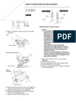 Refrigerant System Service Procedures