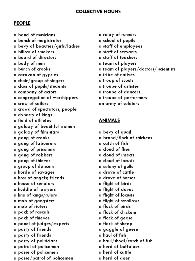 Collective Nouns