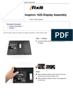 Installing Dell Inspiron 1525 Display Assembly: Phillips #1 Screwdriver Spudger