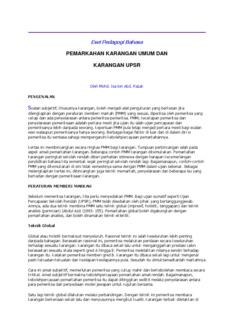 Esei Pedagogi Bahasa Pdf