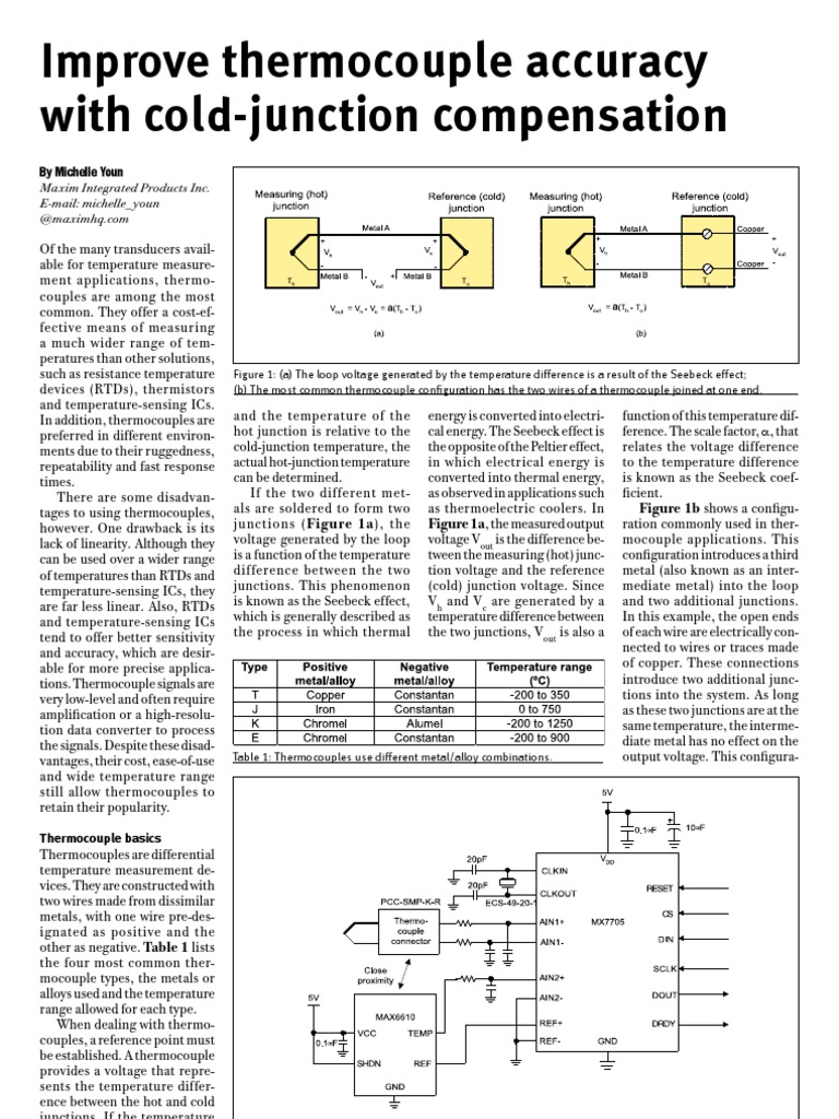 CJC Techniques PDF Thermocouple Analog To Digital Converter