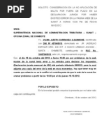 Carta Solicitud Aclaracion Error de Pagina Wed Sunat en Declaracion Mensual Ilquimiche - Vor